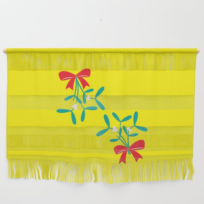 Two Bows Mistletoe Wall Hanging