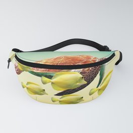 Sunset Turtle and Fish Nautical  Fanny Pack