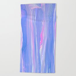 Pink Flame Lavender Beach Towel