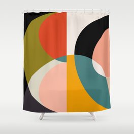 geometry shapes 3 Shower Curtain