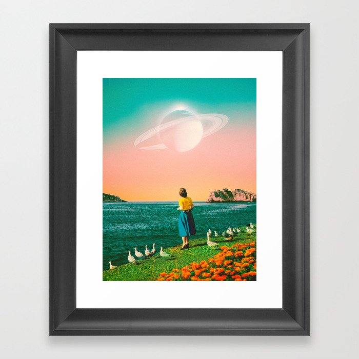 Watching Planets Framed Art Print