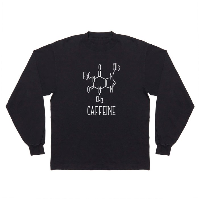 Caffeine Molecular Structure Chemistry Long Sleeve T Shirt