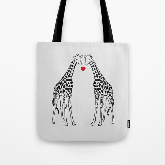 Giraffe Love Tote Bag