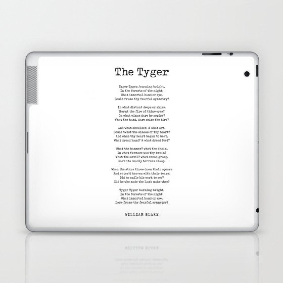 The Tyger - William Blake Poem - Literature - Typewriter Print 1 Laptop & iPad Skin