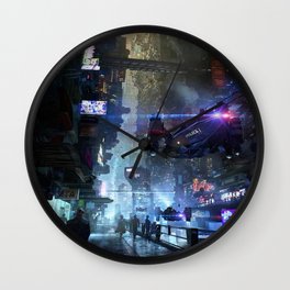 Cyberpunk City Wall Clock | Gamingbackdrop, Punk, Futuristic, Graphicdesign, Game, Cyber, City, Backdropbackdrop, Backdrop, Lights 