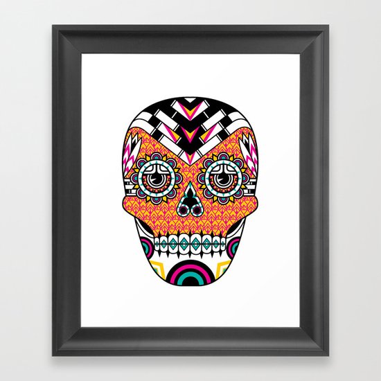 Deco Skull Framed Art Print