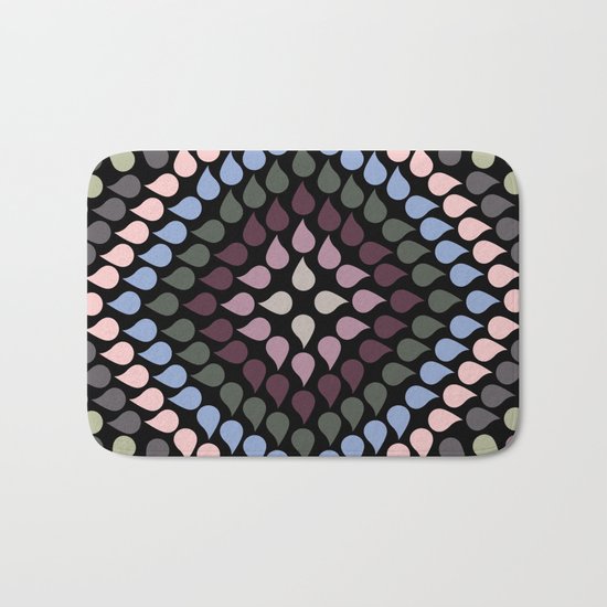 Seamless Colorful Raindrops VI Bath Mat
