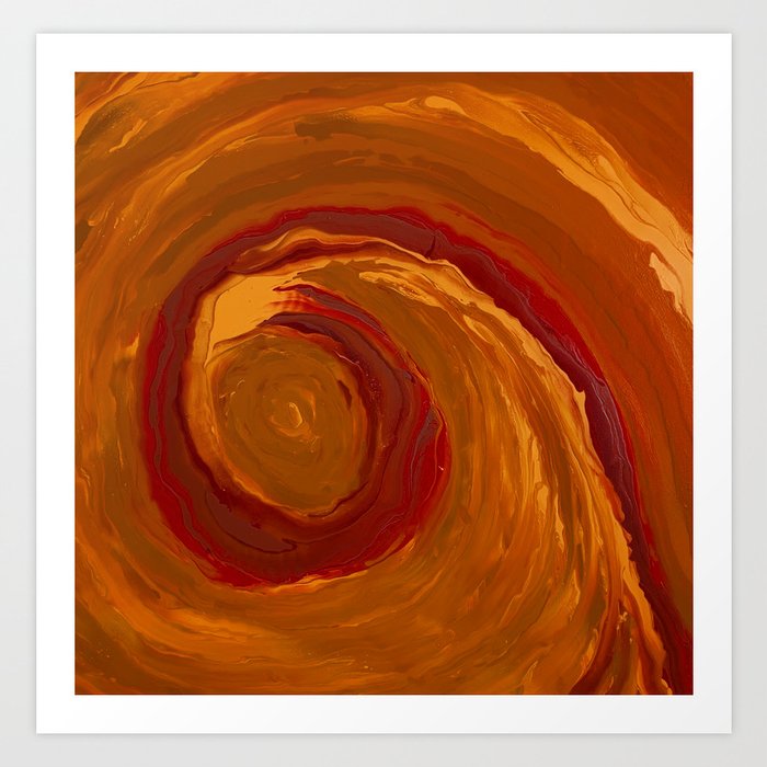 Hurricane Orange Art Print
