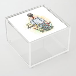 Make Yourself A Priority Floral Girly Acrylic Box