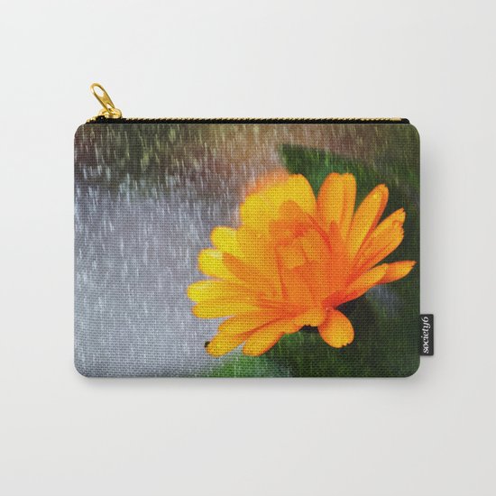 Golden flower on a rainy day Carry-All Pouch