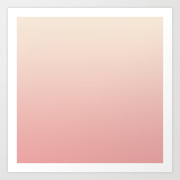Pink Blush Ombre Art Print