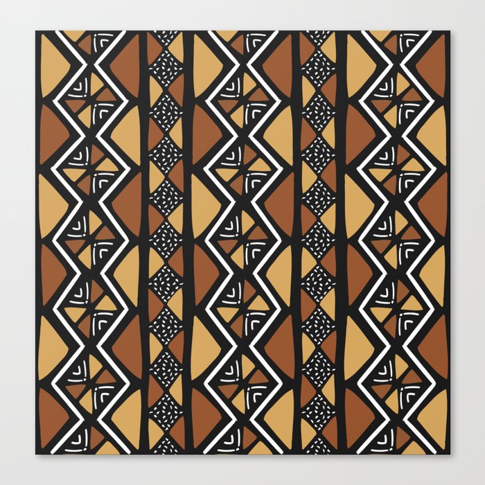 African Mud Cloth Mali Canvas Print By Hellcom Society6