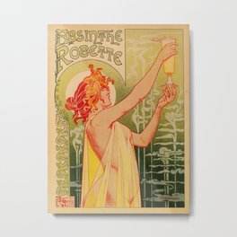 Classic French art nouveau Absinthe Robette Metal Print | French, Aapbelgium, Vintage, Artnouveau, Advertisement, Aapshop, Drinks, Anise, Advertising, Spirits 