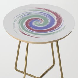 Spiraling red green and blue Side Table