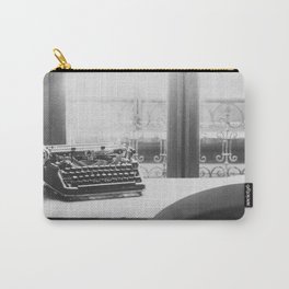 The Writer's Life - Black and White Paris Photography Carry-All Pouch