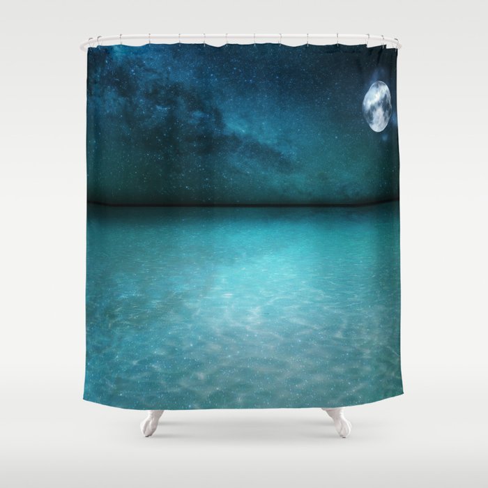 Night Swimming Shower Curtain