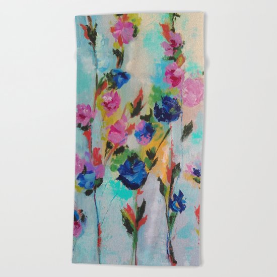 Flowers 3 Beach Towel