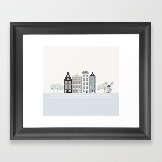 Amsterdam Houses Framed Art Print