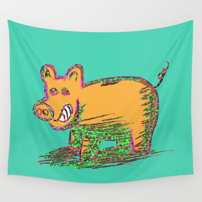 Pig tapestry best sale