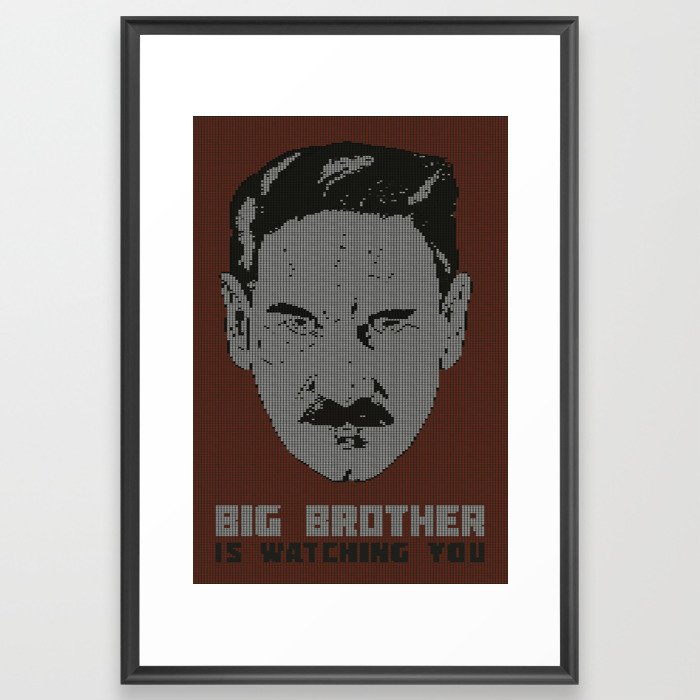 BIG BROTHER IS WATCHING YOU Framed Art Print