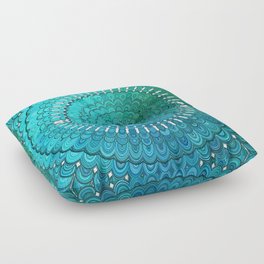 Turquoise Mandala Floor Pillow