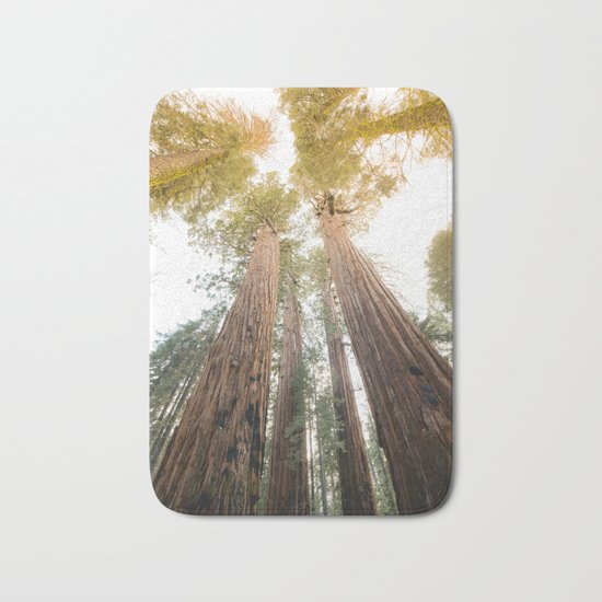 Redwood Forest Canopy Sunset Bath Mat