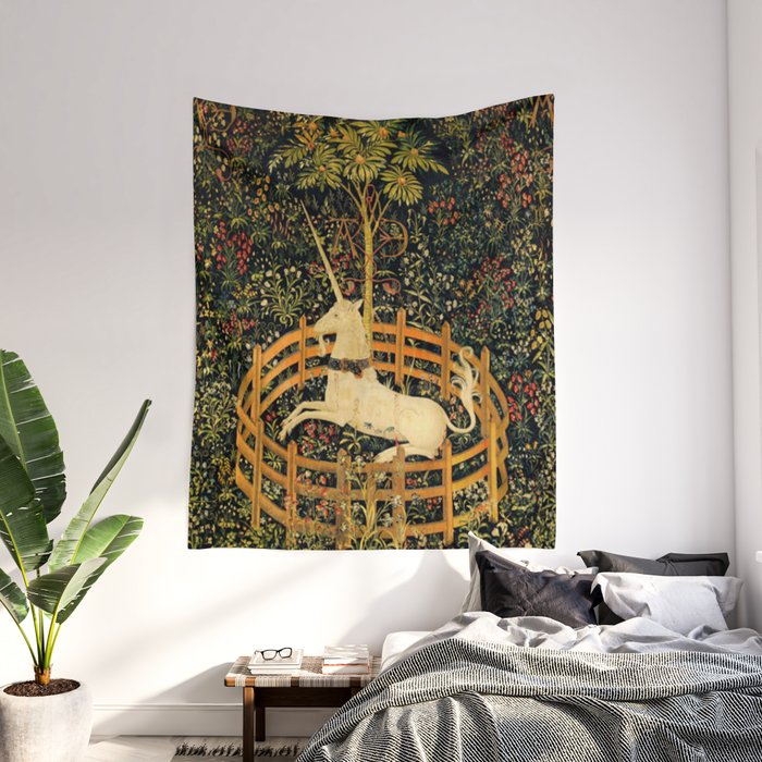 The unicorn clearance in captivity tapestry
