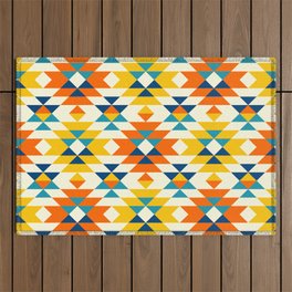Native American colorful traditional navajo pattern Outdoor Rug