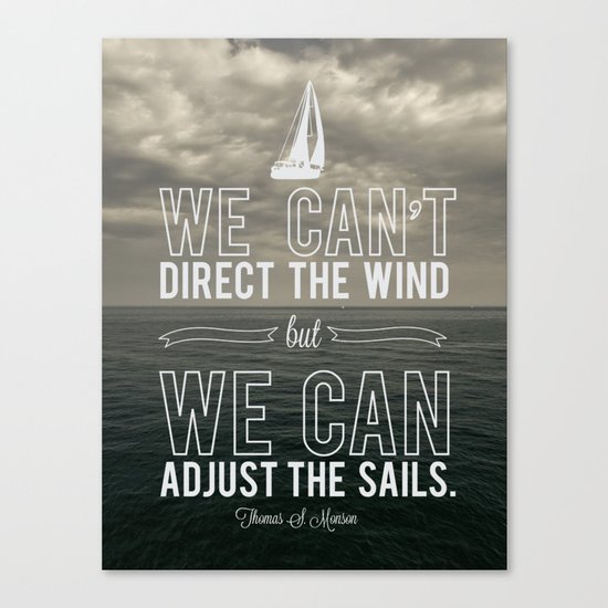 Adjust the sails Canvas Print