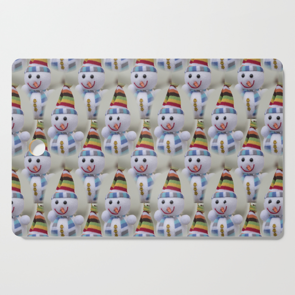 Christmas Decorations Snowmen Cutting Board by spetenfia