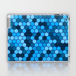 Blue & Black Color Hexagon Honeycomb Design Laptop Skin
