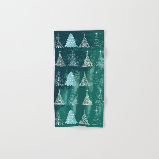 Christmas tree in the forest Hand & Bath Towel