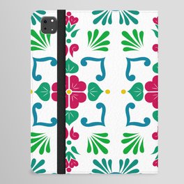 Green 2, Framed Talavera Flower iPad Folio Case