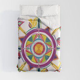 Approximate Geometries: Four Directions Duvet Cover