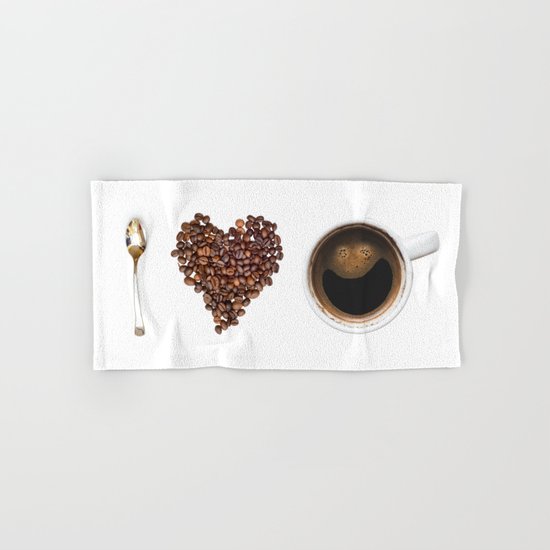 I Love Coffee Hand & Bath Towel