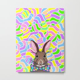 Easter Bunny Easter Eggs - Happy Easter Metal Print | Rabbit, Eastereggs, Springtime, Easter, Pink, Easterrabbit, Spring, Illustration, Graphicdesign, Bunny 