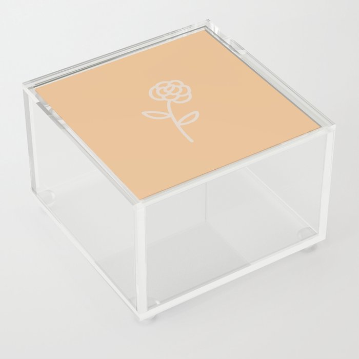 flowers feelings – all peach Acrylic Box