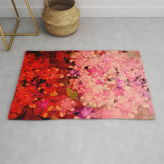 Two Different Worlds -- Floral Pattern Rug