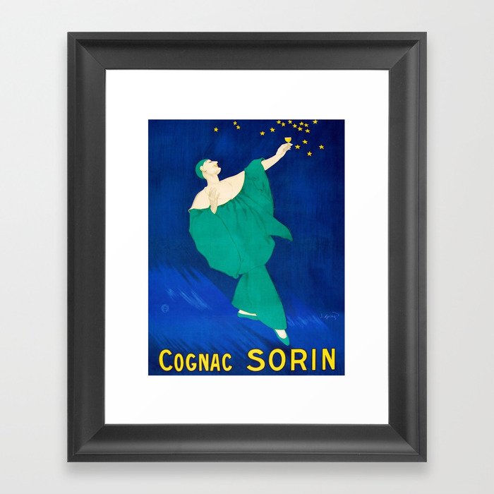 Vintage Cognac Brandy Sorin Jester Alcoholic Beverage Aperitif Advertising Poster Framed Art Print