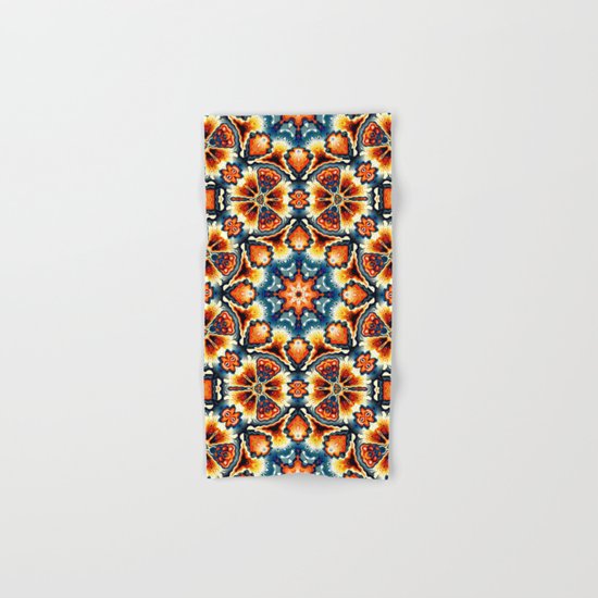 Colorful Concentric Motif Hand & Bath Towel