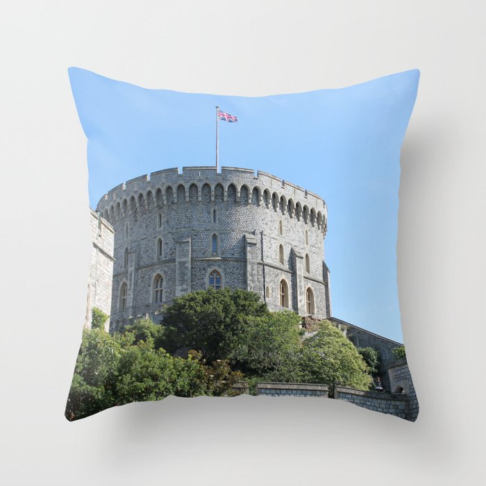 Great Britain Photography - Royal Castle In The Outskirts Of London Throw Pillow