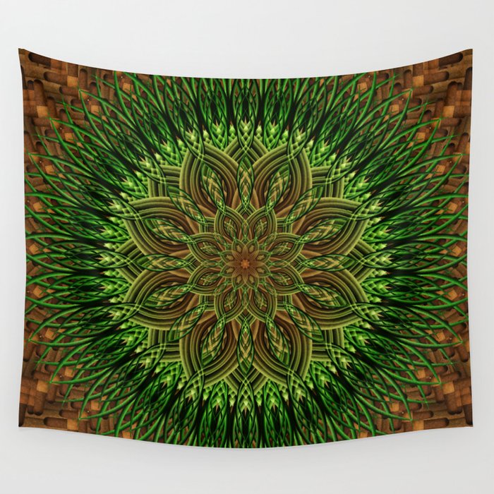 Earth Flower Mandala Wall Tapestry