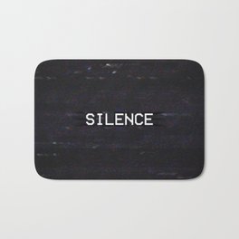 SILENCE Bath Mat | Glitch, Text, Silence, Mood, Silent, Glitches, Secret, Aesthetics, Television, Shutup 