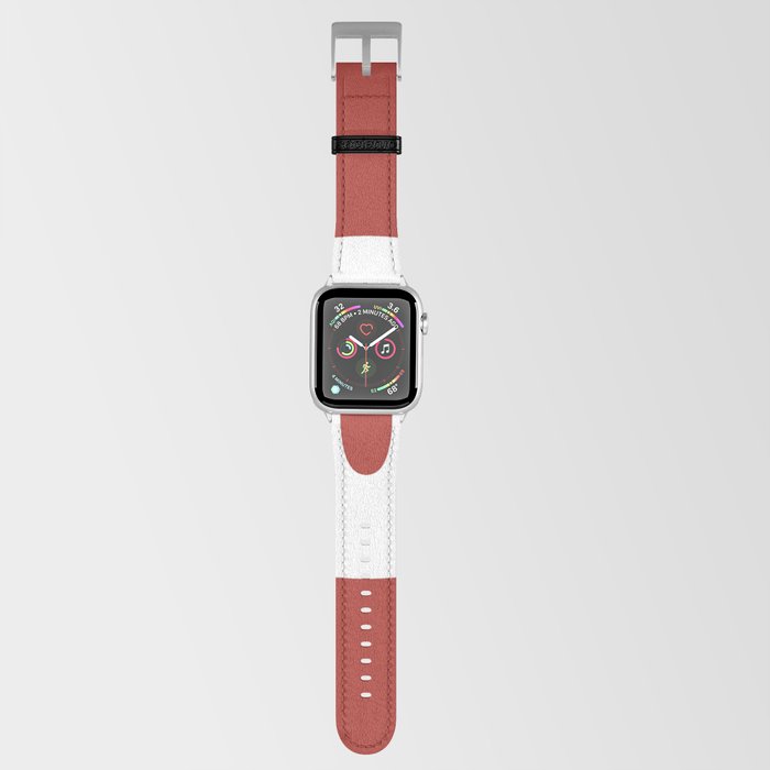 o (White & Maroon Letter) Apple Watch Band