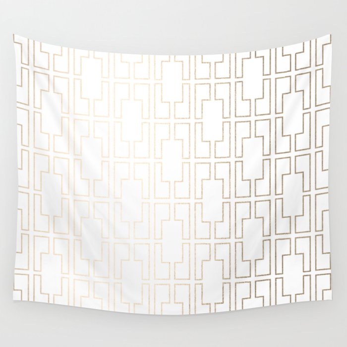 Simply Mid-Century in White Gold Sands Wall Tapestry