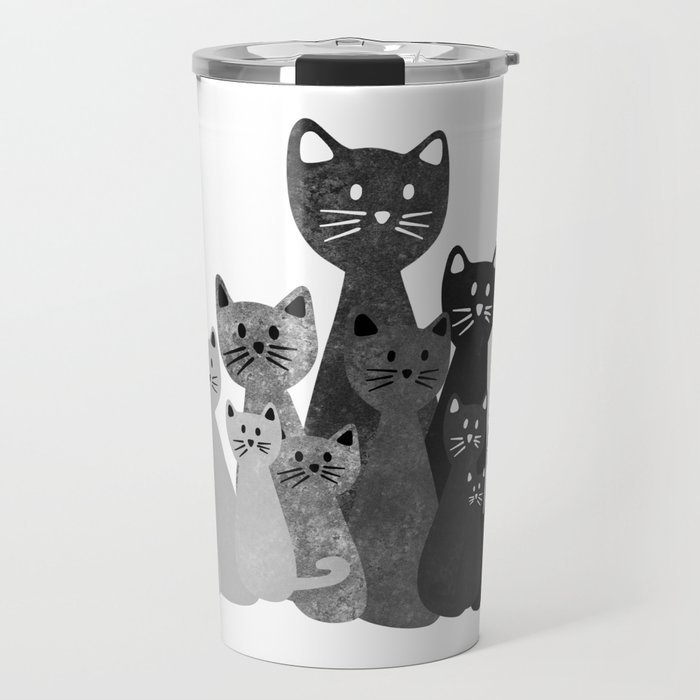 Black and White Cats Travel Mug