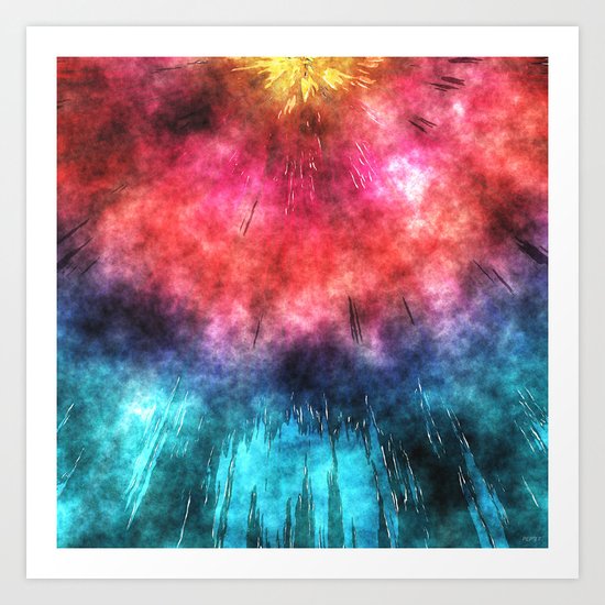Tie Dye Watercolor Art Print