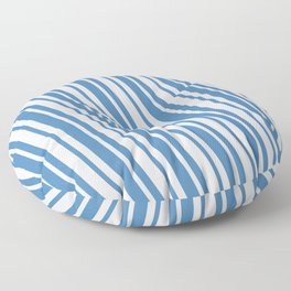 [ Thumbnail: Lavender and Blue Colored Striped/Lined Pattern Floor Pillow ]