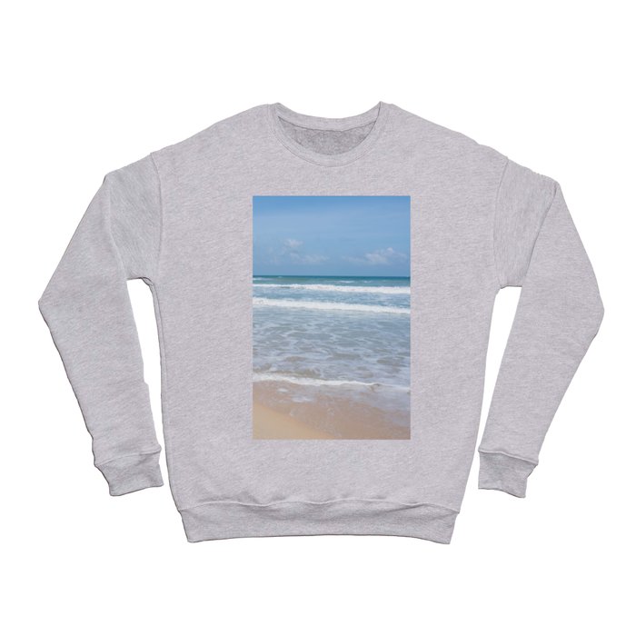 Sri Lanka driftwood Ocean Beach Waves Travel Photography Crewneck Sweatshirt