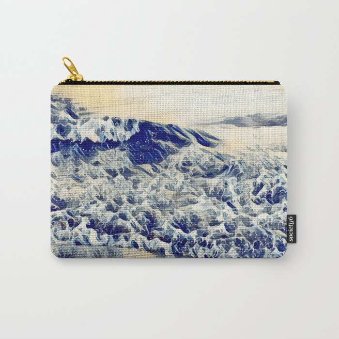 Anime retro sea shore waves  Carry-All Pouch